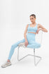 Basic Ribbed Leggings Blue